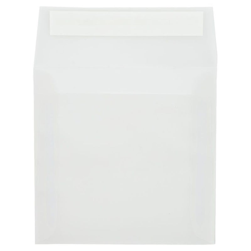 LUXPaper Square Invitation Envelopes | Peel & Press | 5 1/2" x 5 1/2" | Clear Translucent | 30lb. Text | 50 Qty - Image 4